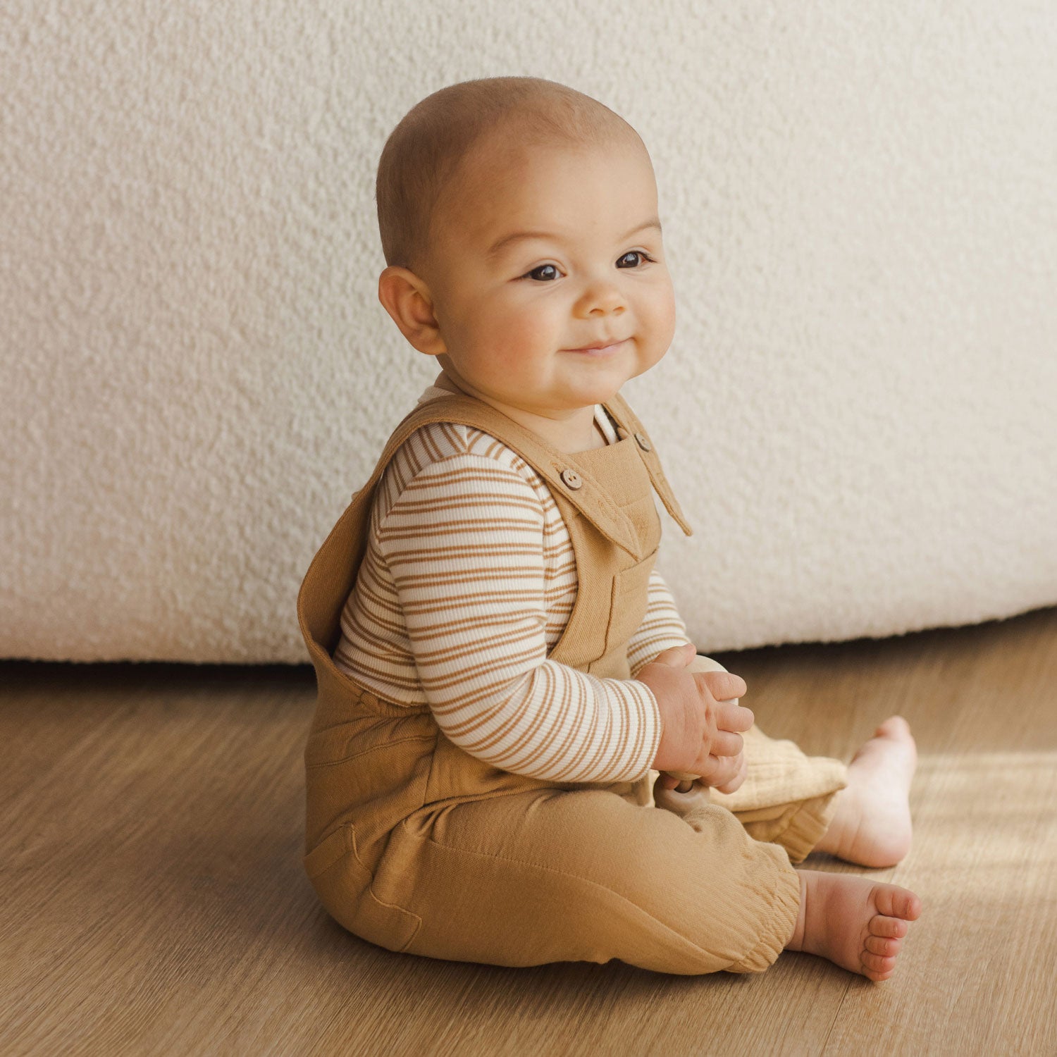 Golden Baby Overalls for Boys & Girls - Soft & Comfortable Cotton Jumpsuits - Perfect for Playtime, Daycare & Family Outings