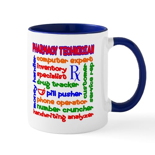 White/Navy Inside - Pharmacy Technician Mug