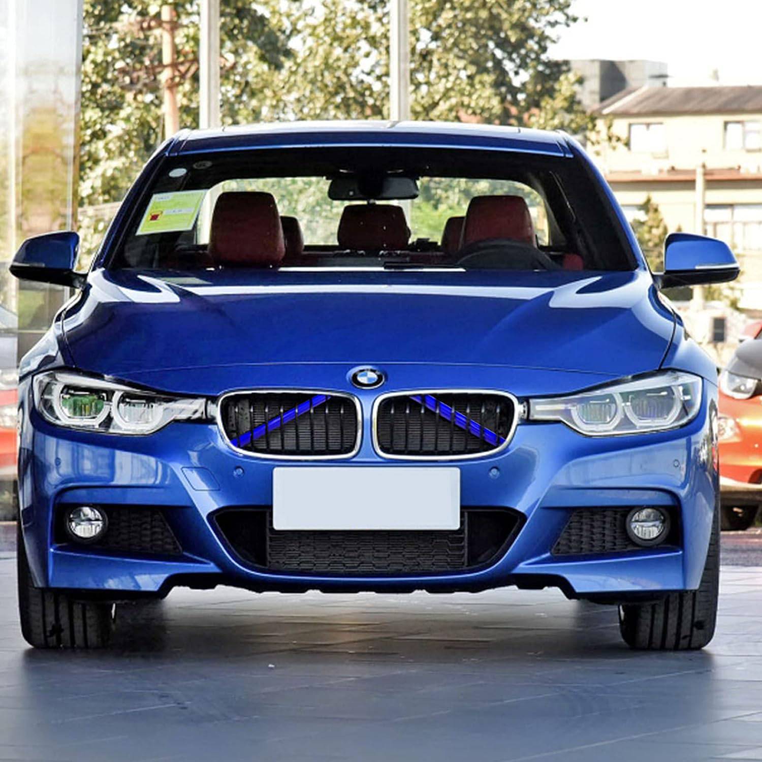 Premium BMW Grill Inserts & Trims for 1/2/3/4/5/6/7 Series - F20 F22 F30 F32 G30 G32 G11 G12 Models - Red V Brace Wrap Covers & Grille Stripes - Perfect for Car Customization & Performance Upgrades