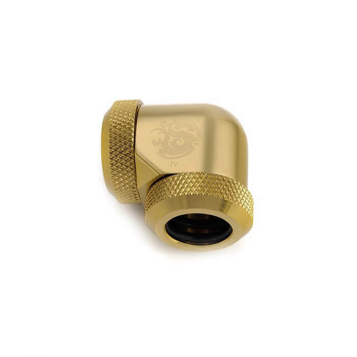 Bitspower 90 Degree Dual Multi Link Fitting for 12mm OD True Brass - Perfect for Custom PC Water Cooling Loops and Hardline Tubing Systems