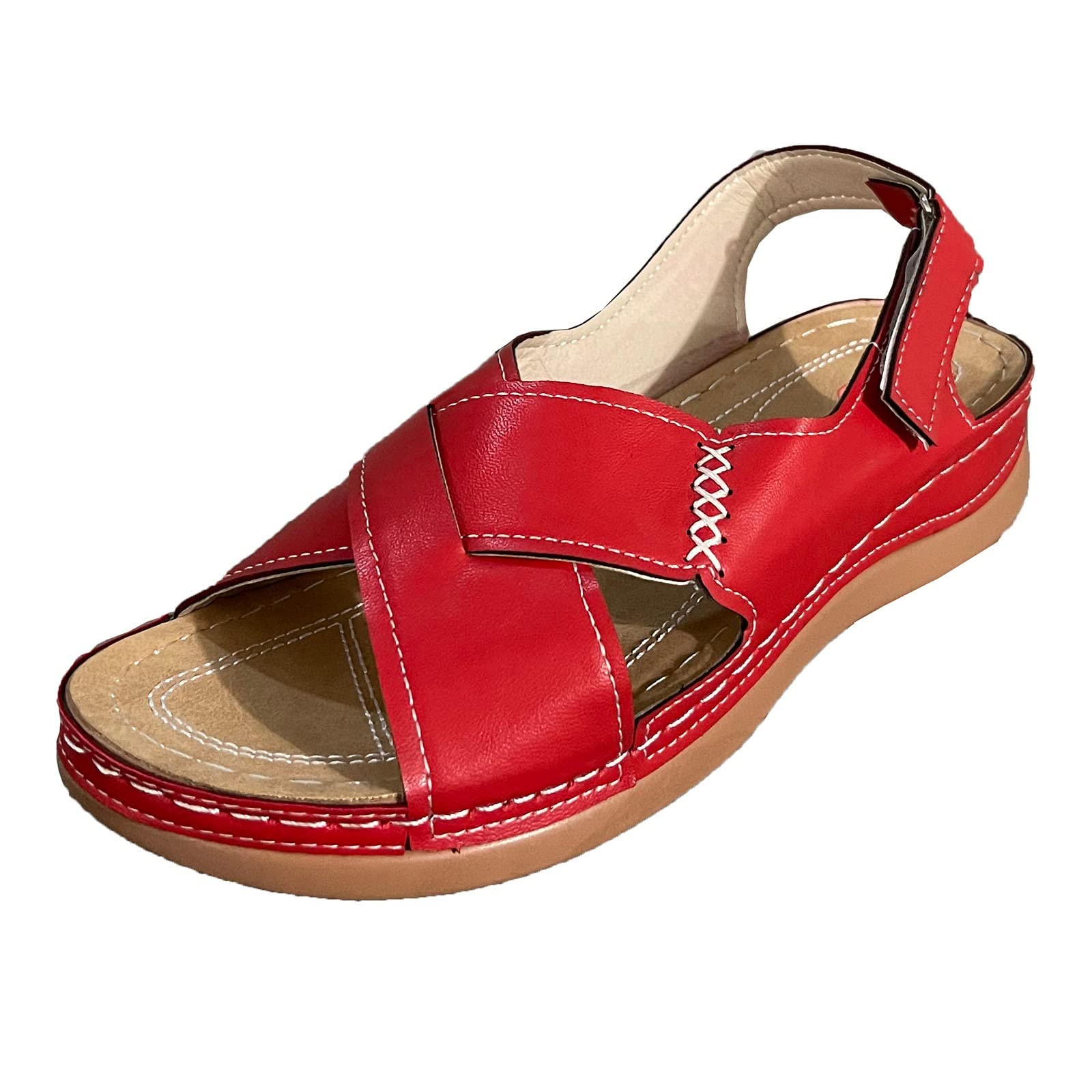 Women's Casual Wedge Sandals - Breathable Thick-Sole Summer Shoes for Women | Comfortable Beach Walking, Vacation Outfits & Everyday Wear