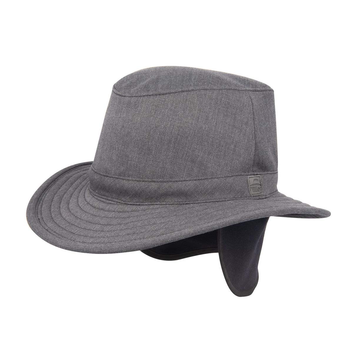 Tilley TW107 Waterproof Uptown Fedora Hat for Men & Women - Charcoal Gray, Size 7 1/2 - Warm Winter Hat for Outdoor Activities, Travel & Fashion