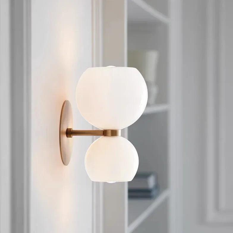 Modern Smoked Glass Wall Light - Up & Down Lighting for Living Room, Bedroom, and Hallway - Energy Efficient LED Wall Sconce for Home Decor