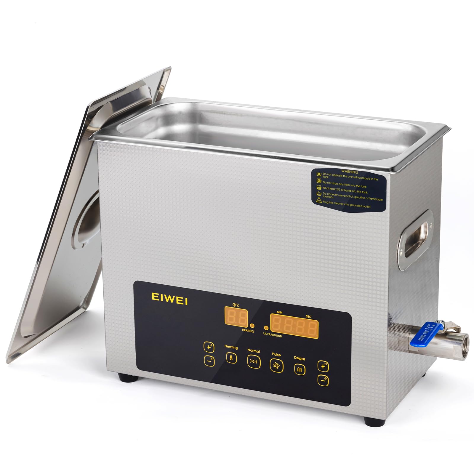 6L Professional Ultrasonic Cleaner with Heater & Timer - Dual Frequency Digital Stainless Steel Cleaning Machine for Jewelry, Glasses, Dentures, Carburetors, Circuit Boards & Small Parts | Home & Commercial Use