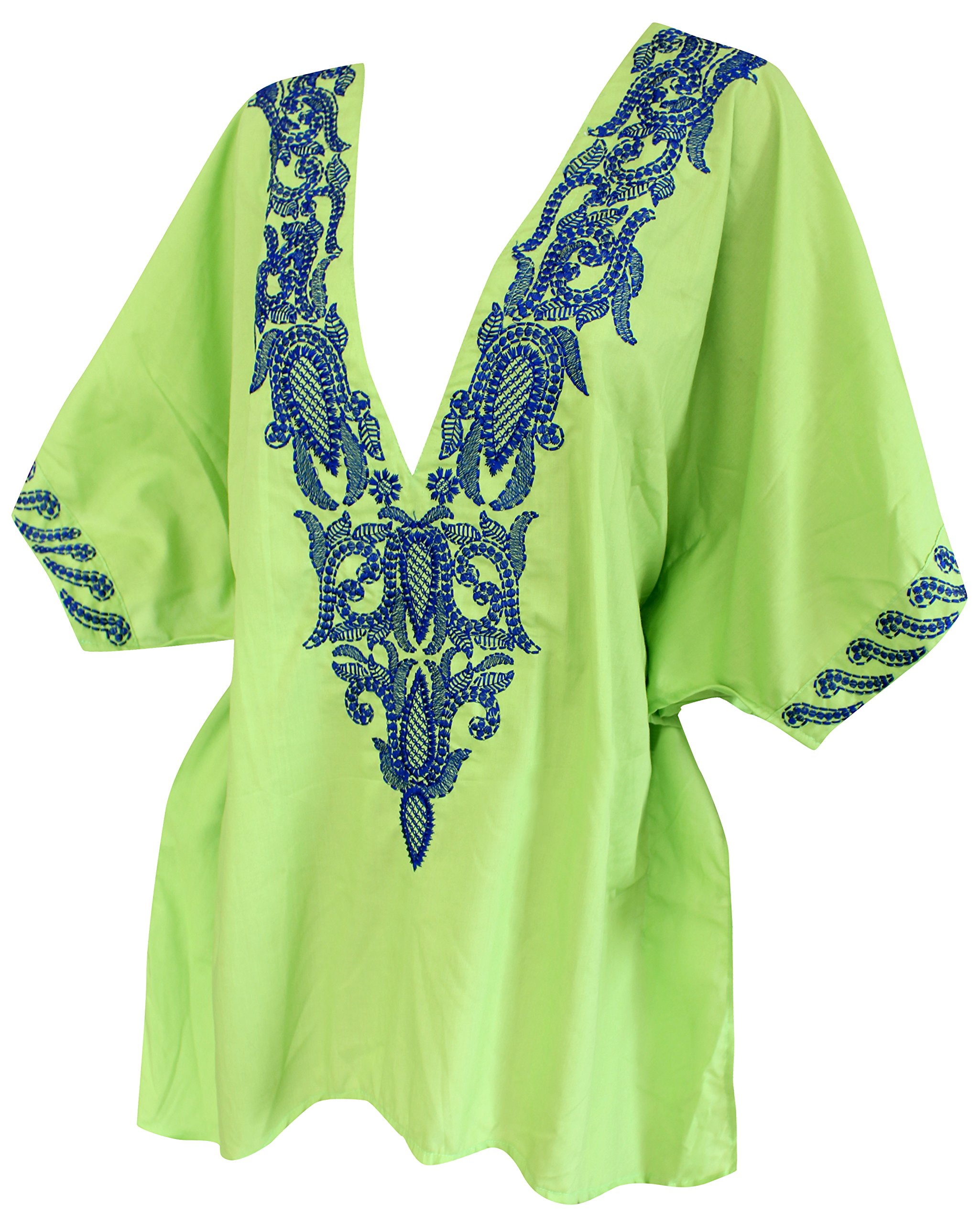 LA LEELA Women's Beach Cover Up Dress - Flowy Summer Swimsuit Cover Up for Pool, Beach & Vacation - Plus Size 1X-2X in Shamrock Ivy Green - Perfect for Beach Parties, Resort Wear & Tropical Getaways