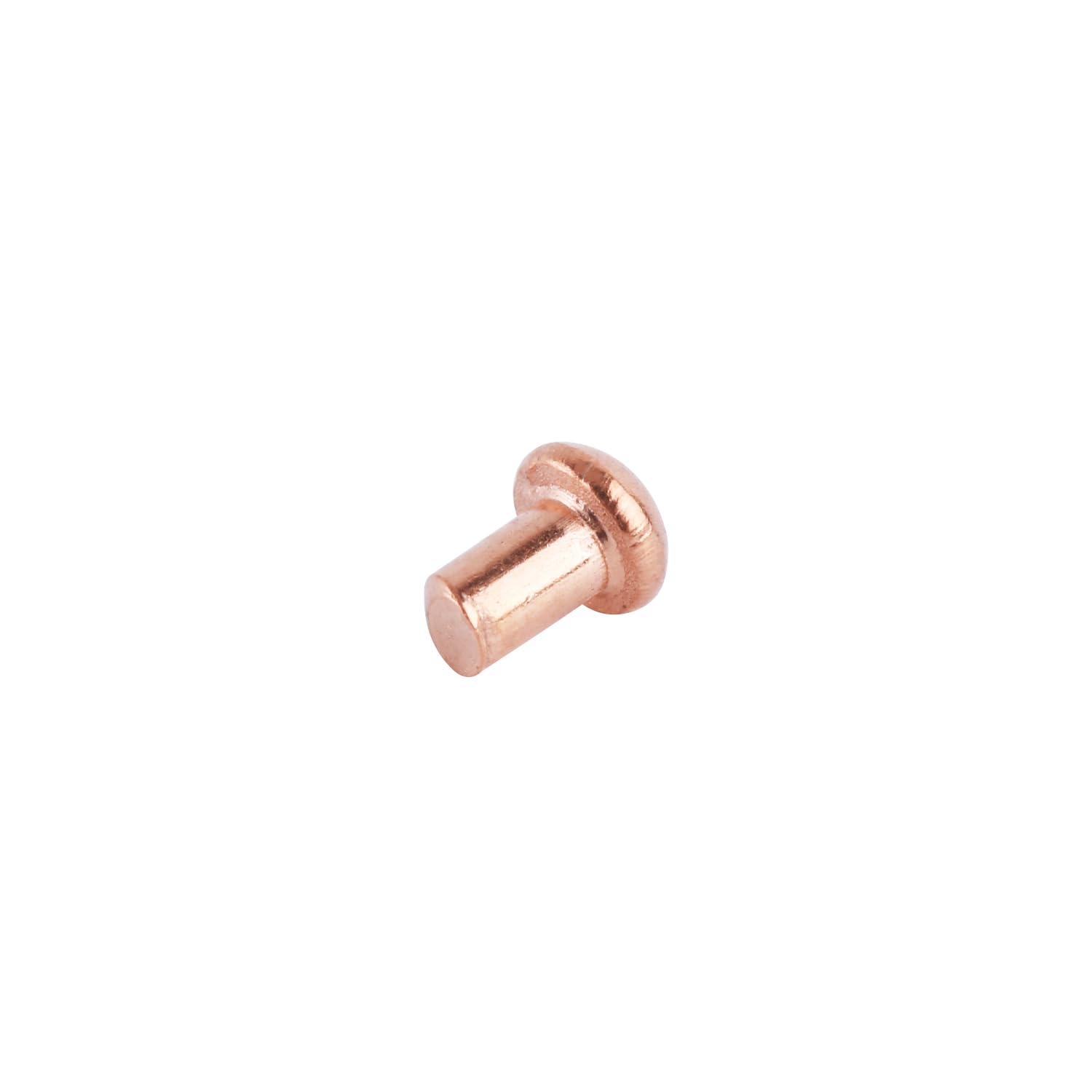 200Pcs M2 Copper Solid Rivets Kit - 0.08in Dia x 0.12in Length Round Head Fasteners for Electrical & DIY Projects - Perfect for Circuit Boards, Jewelry Making and Metal Crafting