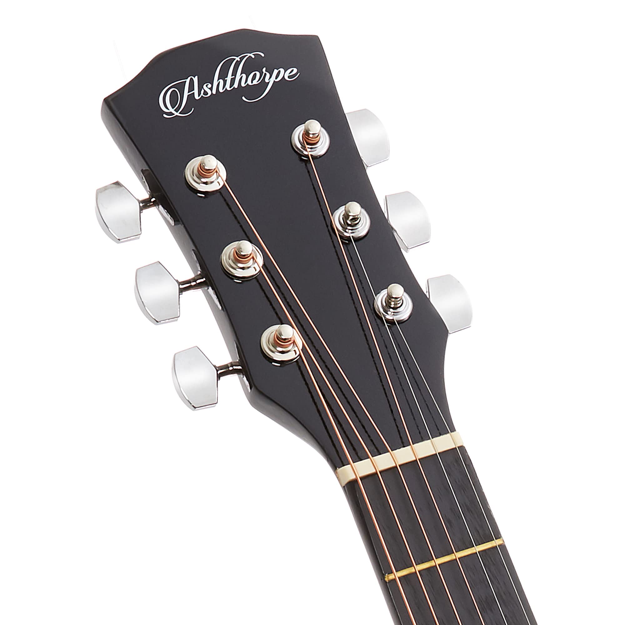 Ashthorpe 41-Inch Full Size Cutaway Acoustic Guitar Starter Kit for Beginners - Black with Gig Bag, Strings, Strap, Tuner & Picks - Perfect for Learning, Practice & Live Performances