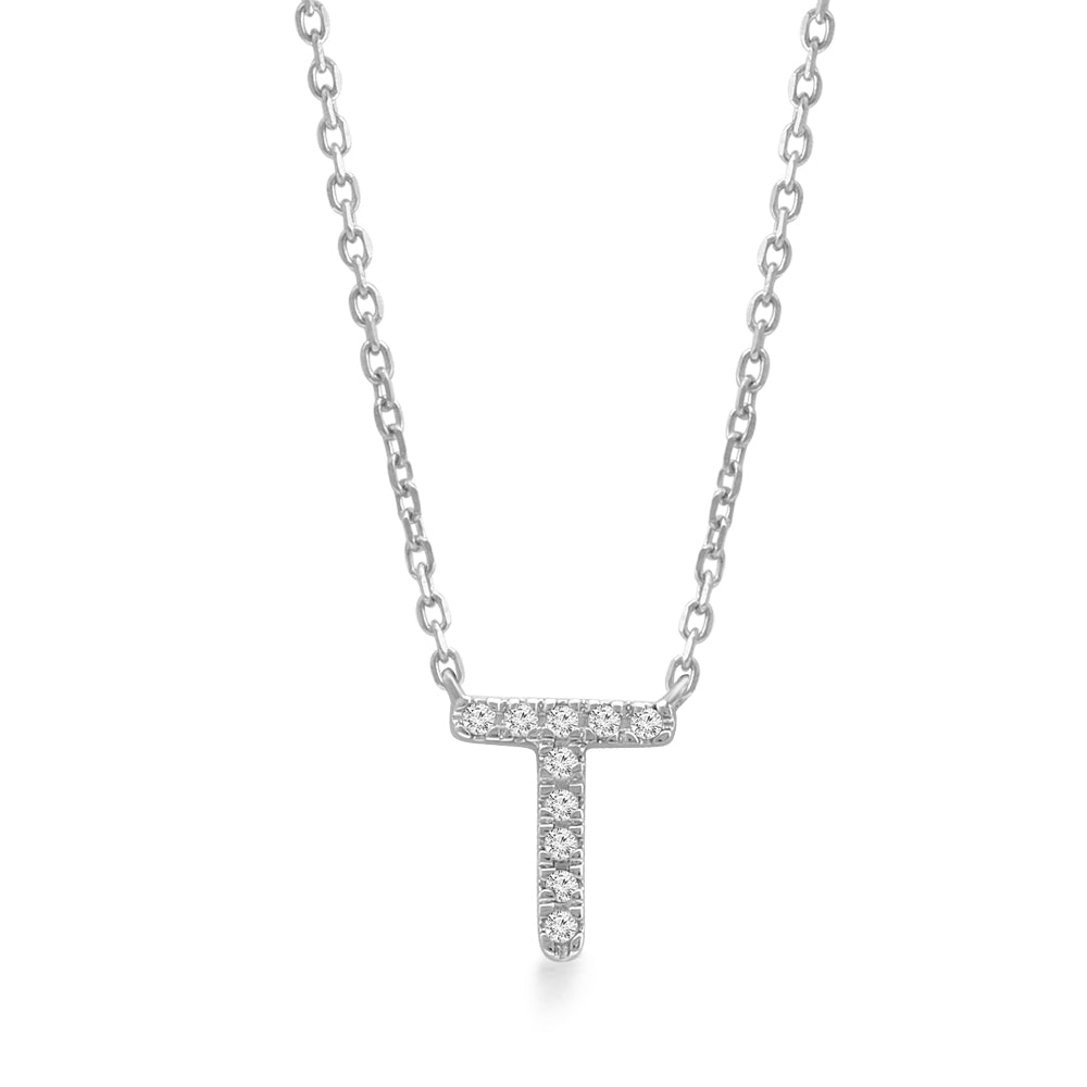 14K Yellow Gold Diamond Initial Charm Necklace - Personalized Classic Jewelry for Women | Perfect Gift for Birthday, Anniversary & Valentine's Day