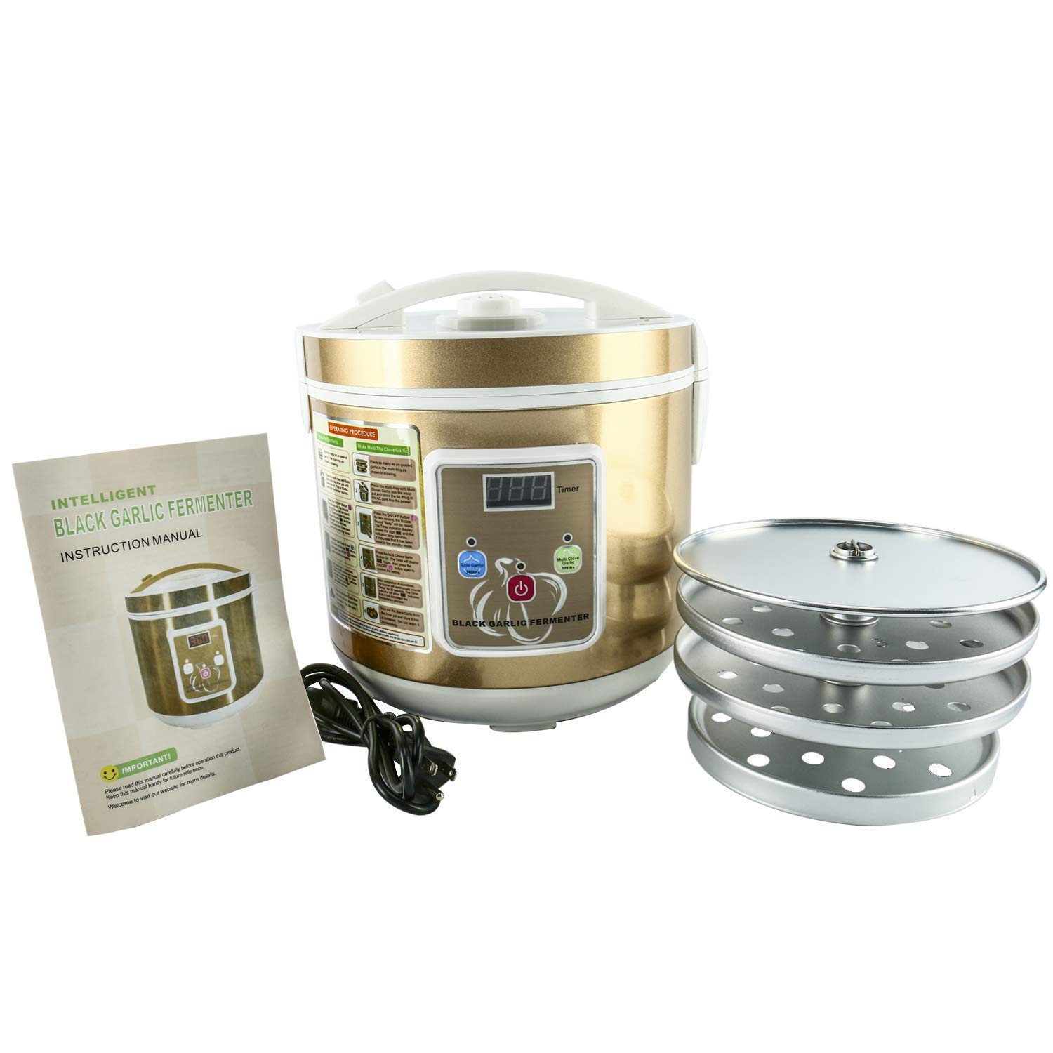 5L Black Garlic Fermenter - Automatic Intelligent Control Multi-Clove Fermentation Machine for DIY Black Garlic Making | Perfect for Home Kitchens, Restaurants & Healthy Food Enthusiasts