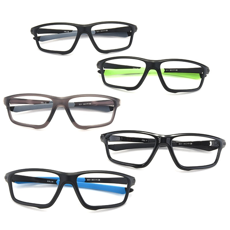 Bclear TR90 Sports Eyeglasses for Men - Lightweight & Durable Frame - Model Z9231 - Perfect for Running, Cycling & Outdoor Activities