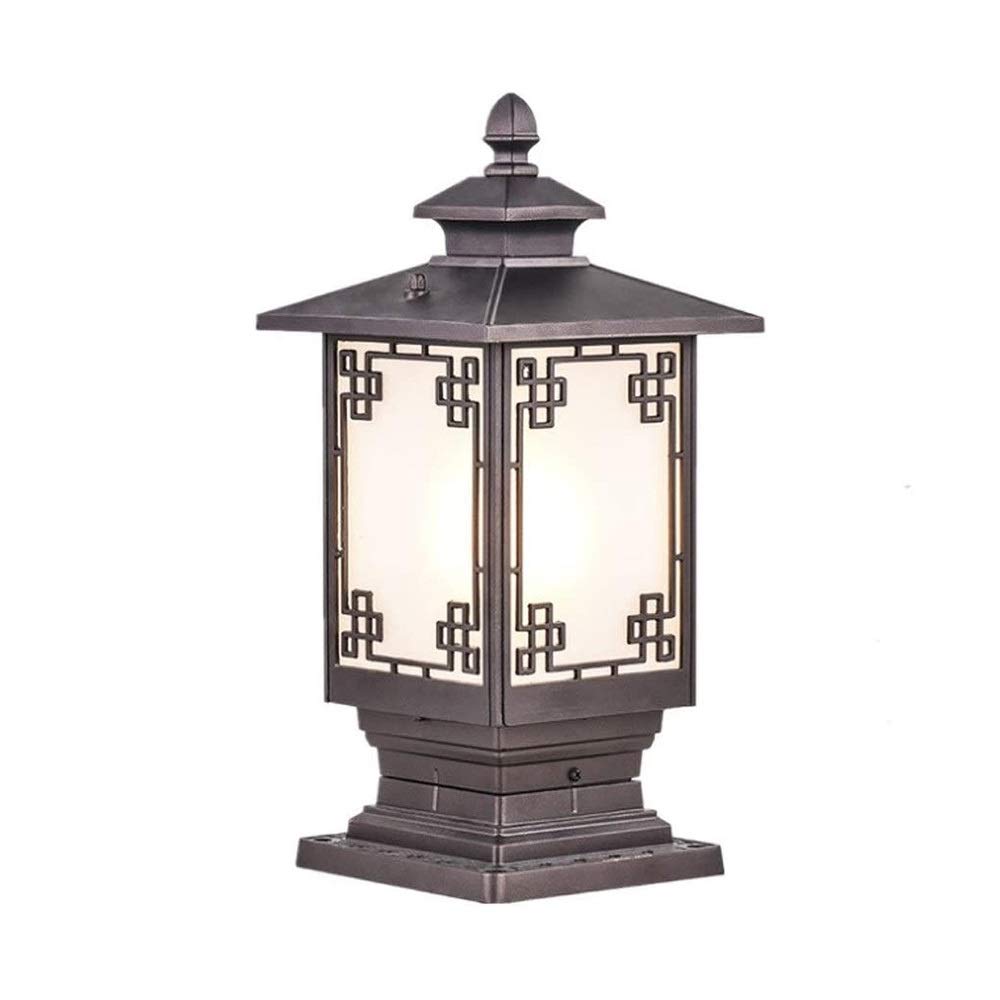 Waterproof Outdoor Landscape Lamp - IP65 Rated Traditional Courtyard & Garden Post Lantern for Porch, Deck, Villa, Park & Lawn Lighting | Durable Exterior Column Light for Pathways, Driveways & Outdoor Decor