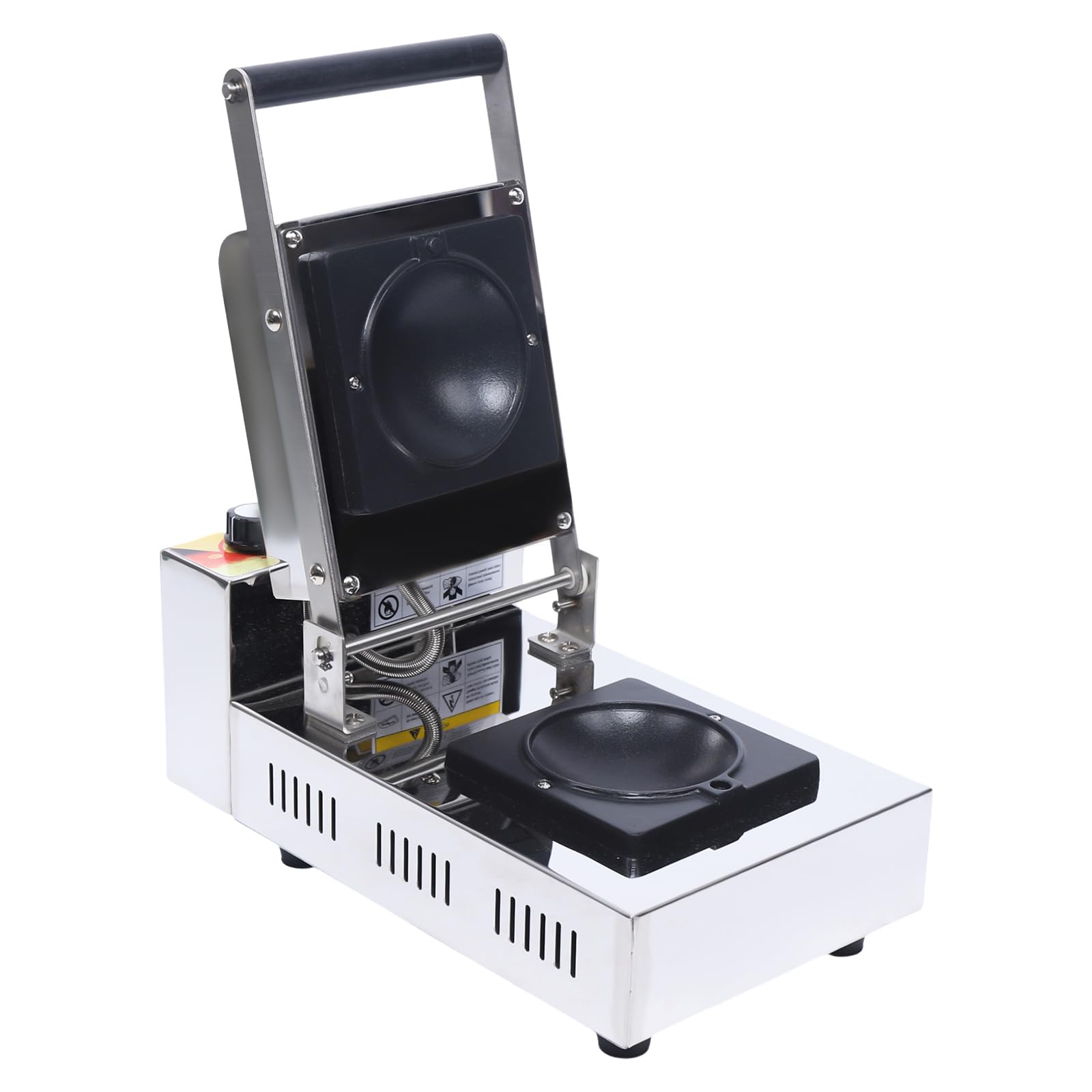 Commercial Ice Cream Burger Maker - 1000W Electric Waffle & Panini Press Machine, Non-Stick Stainless Steel UFO Hamburger Baker for Gelato, Bakeries & Restaurants - Perfect for Making Ice Cream Sandwiches, Waffle Burgers & Creative Desserts