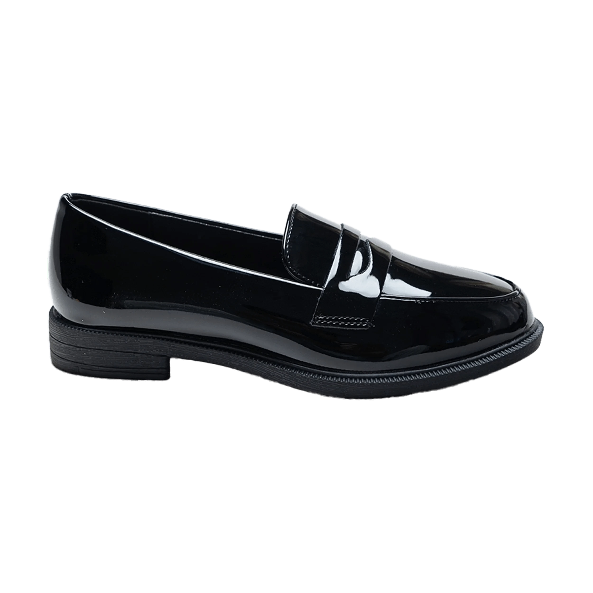 Stylish Black Patent Leather Penny Loafers for Men & Women - Classic Slip-On Dress Shoes for Office, Wedding & Formal Occasions