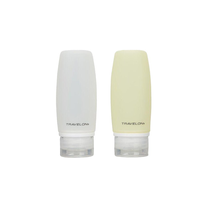 Travelon Set of 2 - 3oz Leak-Proof Smart Tubes for Toiletries | TSA Approved Travel Bottles for Shampoo, Lotion & Cosmetics | Perfect for Airplane Carry-On, Gym & Vacation Essentials