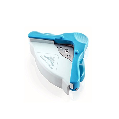 Corner Rounder with Chips Tray - 5mm Blue Scrapbooking Corner Cutter Tool for Photos, Paper Crafts & Card Making | Perfect for DIY Albums, Greeting Cards & Memory Books