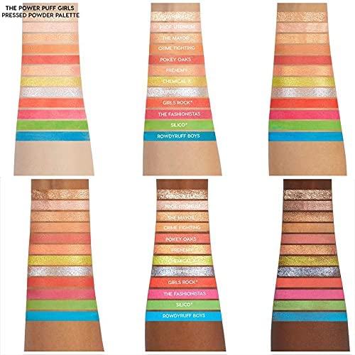 Colourpop Powerpuff Girls Pressed Shadow Palette - 12 Full-Size Eyeshadows | Vibrant Pressed Powder Makeup | Perfect for Cosplay, Halloween & Everyday Glam Looks