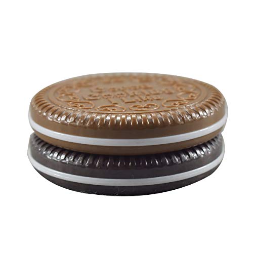 FOMIYES Portable Chocolate Cookies Design Compact Mirror with Comb - Cute Cosmetic Mirror for Women, Random Color - Perfect for Makeup Touch-Ups, Travel & Handbag Essentials