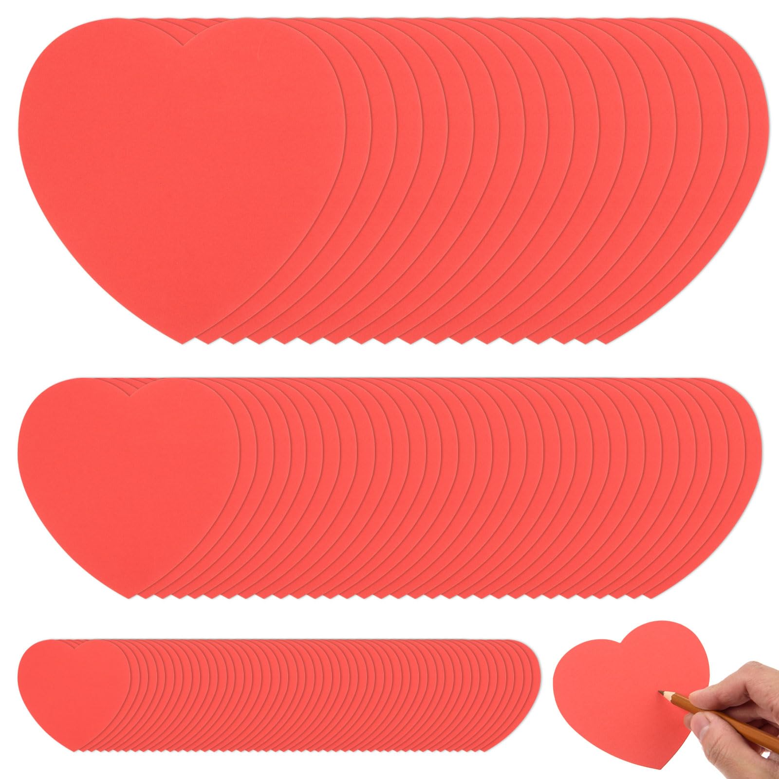 120 Pcs Valentine's Day Heart Cutouts - 11.8