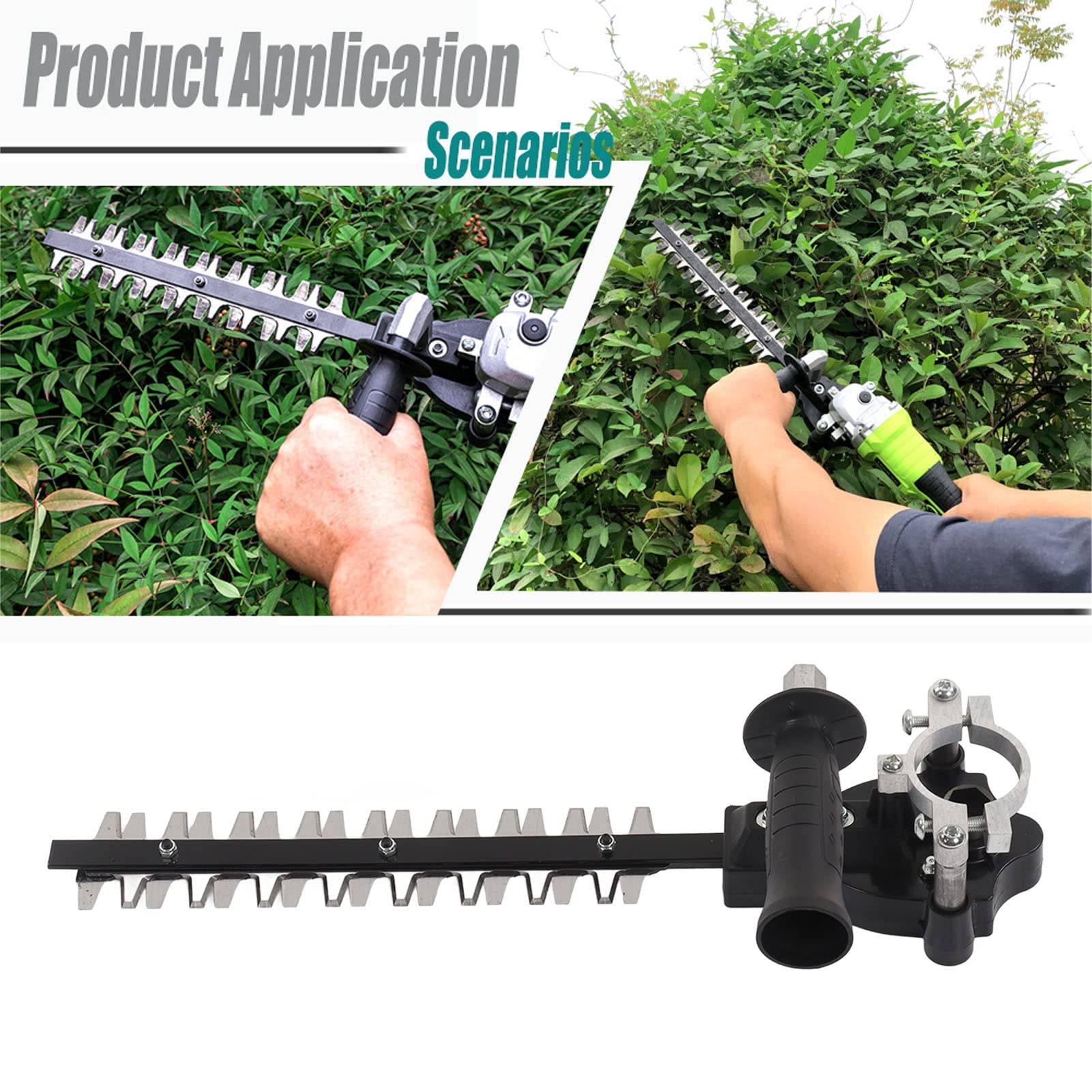 Electric Angle Grinder Hedge Trimmer Attachment - Ergonomic Adapter for Converting to Hedge & String Trimmer - Perfect for Trimming Hedges, Bushes, Shrubs & Small Branches - Ideal for Garden Landscaping & Yard Maintenance