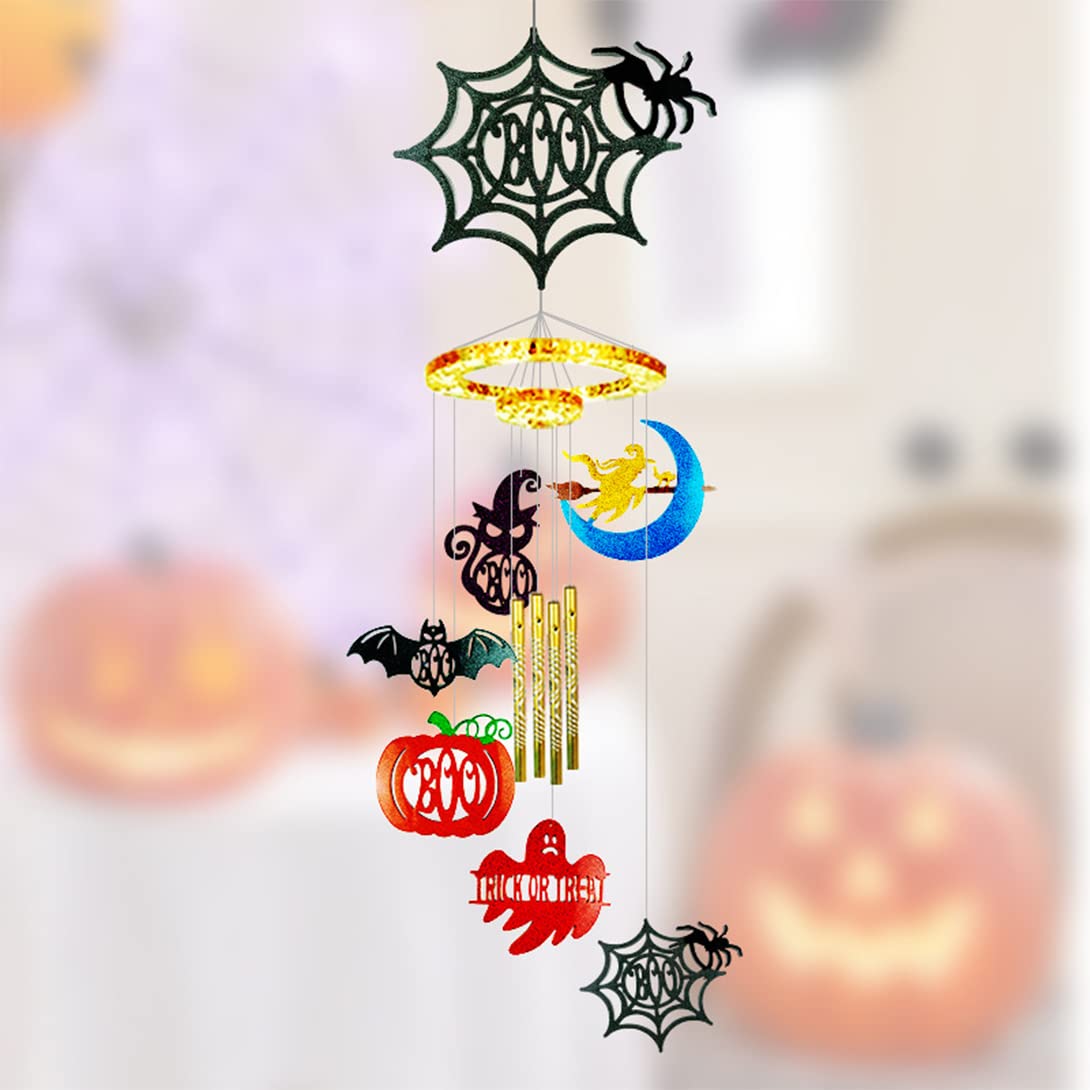 8-Piece Halloween Spider Wind Chime Silicone Molds for DIY Resin Crafting - Epoxy Resin Casting Kit for Spooky Home Decor, Garden Ornaments & Unique Handmade Gifts