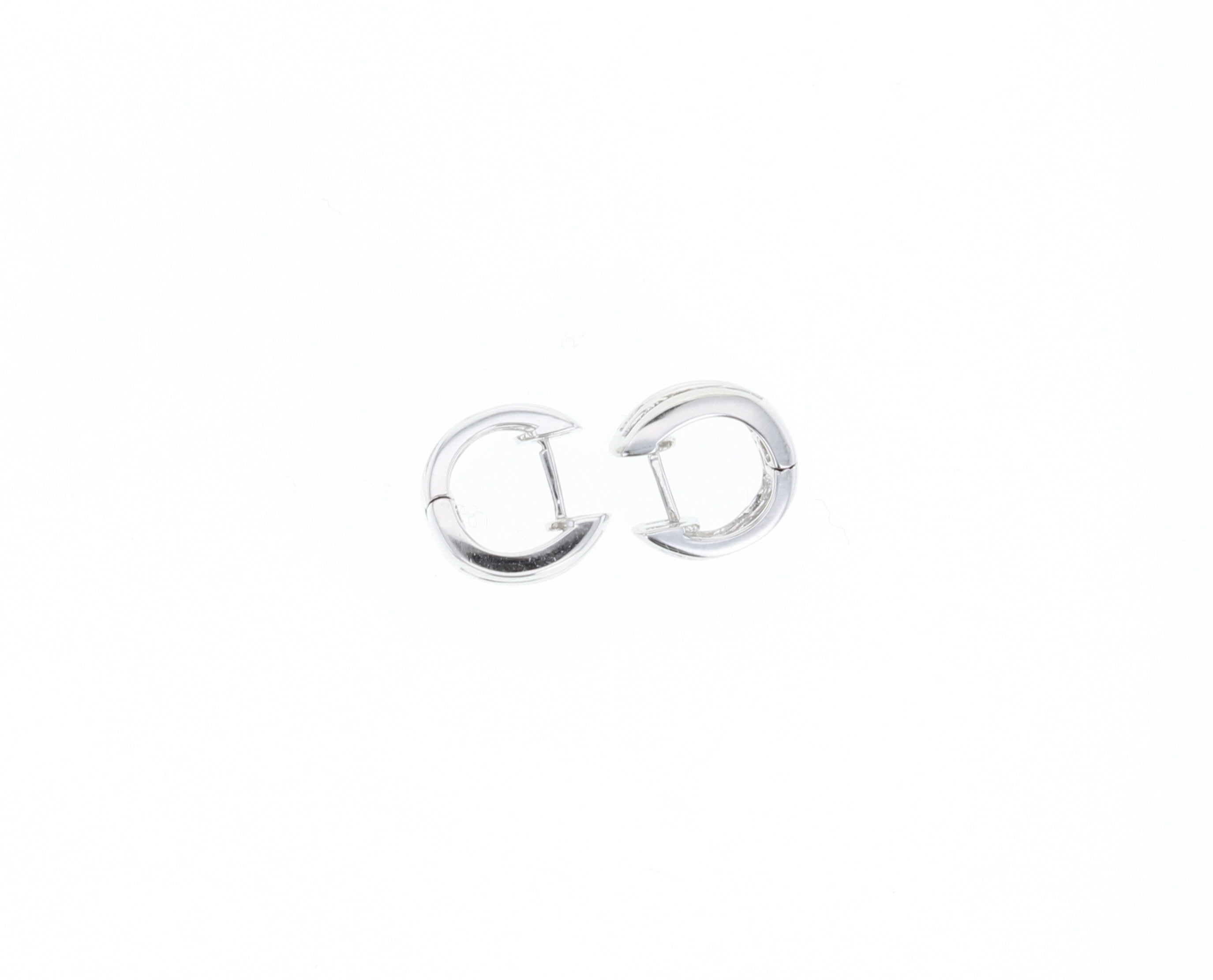 1.00cttw Small Baguette Hoop Diamond Earrings in 14k White Gold | Elegant Everyday Jewelry for Women, Perfect for Work, Parties & Special Occasions