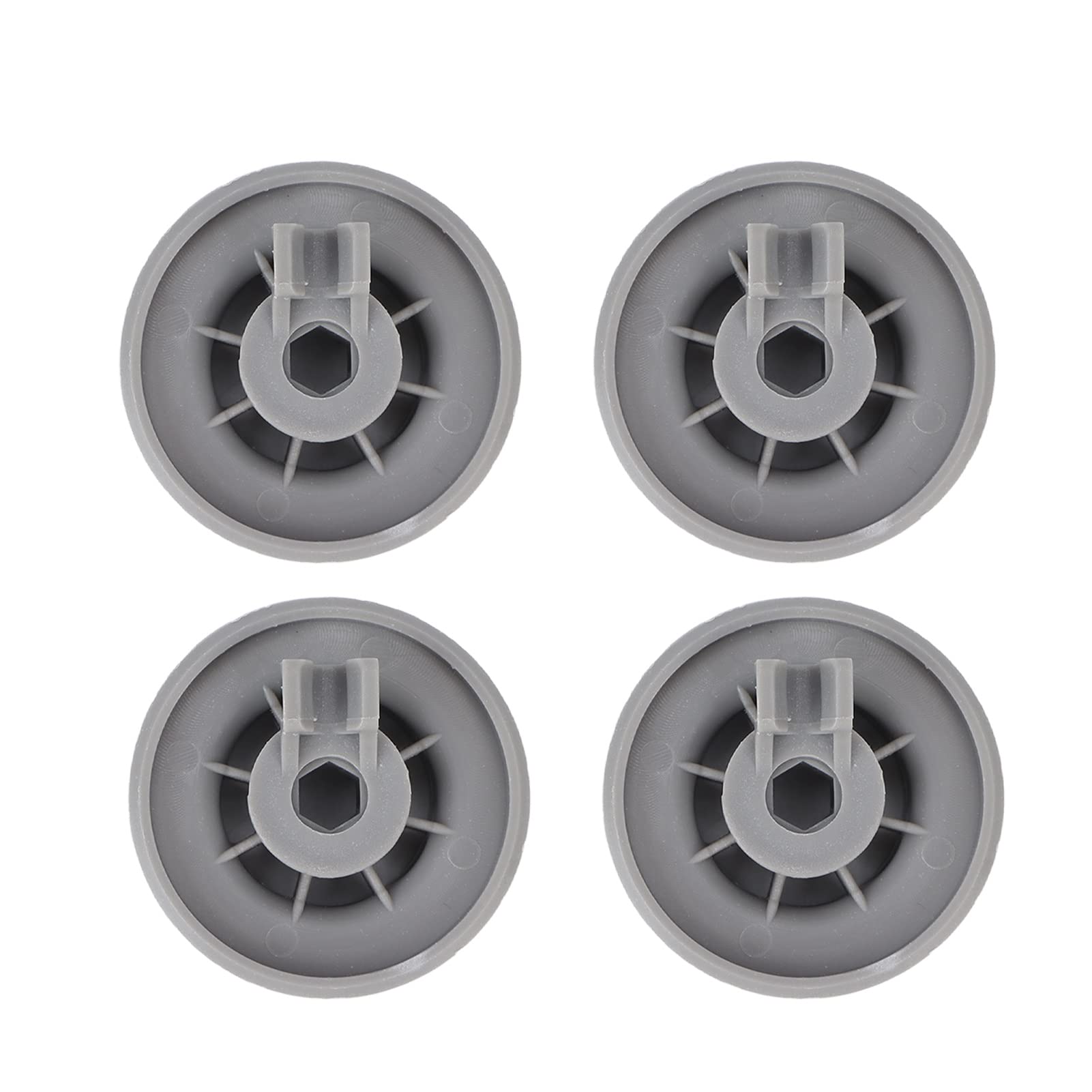 4-Pack Dishwasher Basket Roller Wheels - Replacement Parts for 165314 - Durable & Flexible Dishwasher Accessories for Smooth Gliding (Ideal for Kitchen Appliance Repair & Maintenance)