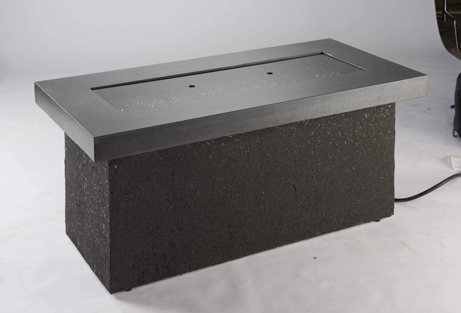 Outdoor Fire Pit Glass Cover - Grey Windproof & Heat-Resistant for Patio, Deck, Backyard & Camping