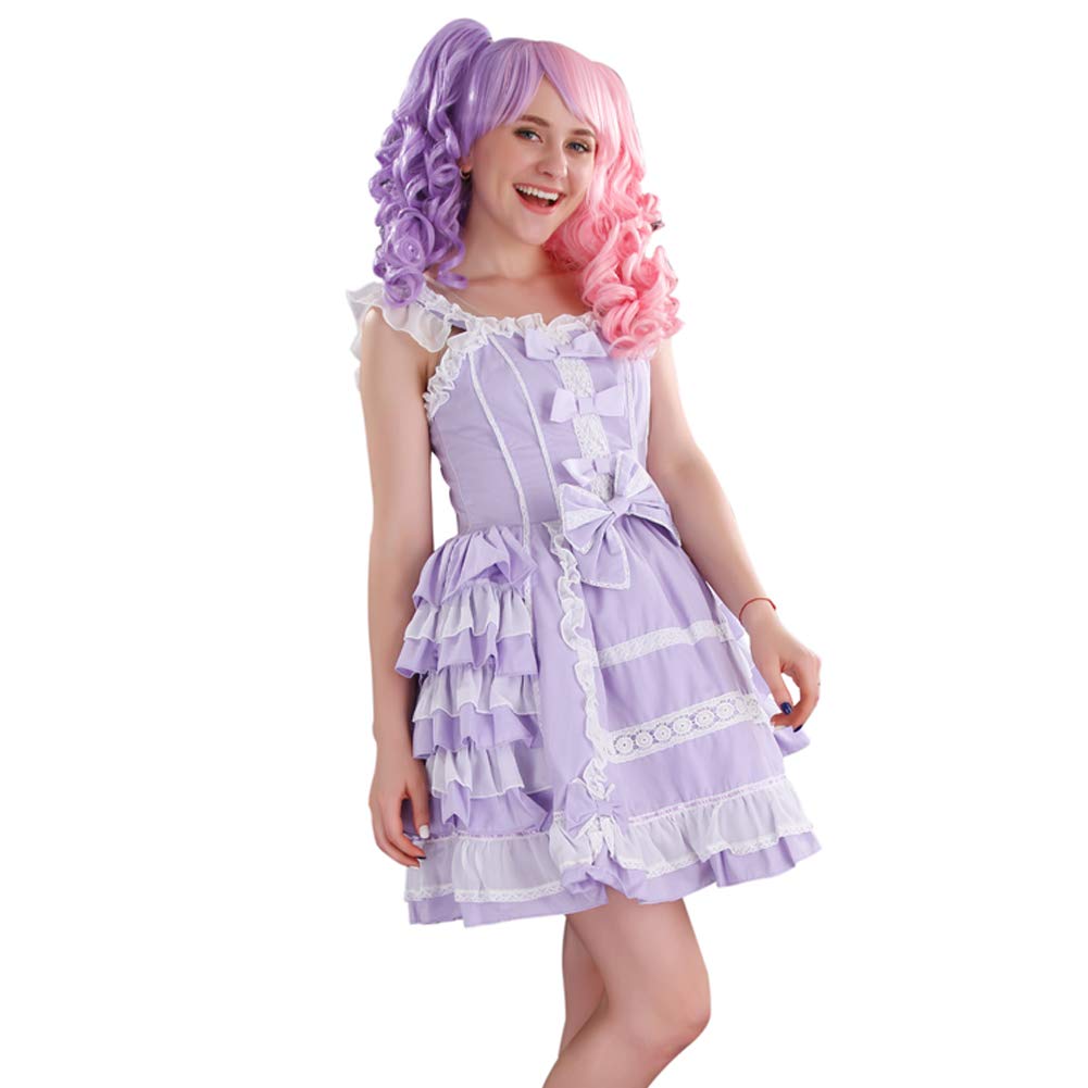 Nuoqi Lolita Dress for Women & Girls - Gothic Sweet Princess Costume with Lace-up & Frilly Details | Perfect for Cosplay, Halloween, Tea Parties & Anime Conventions