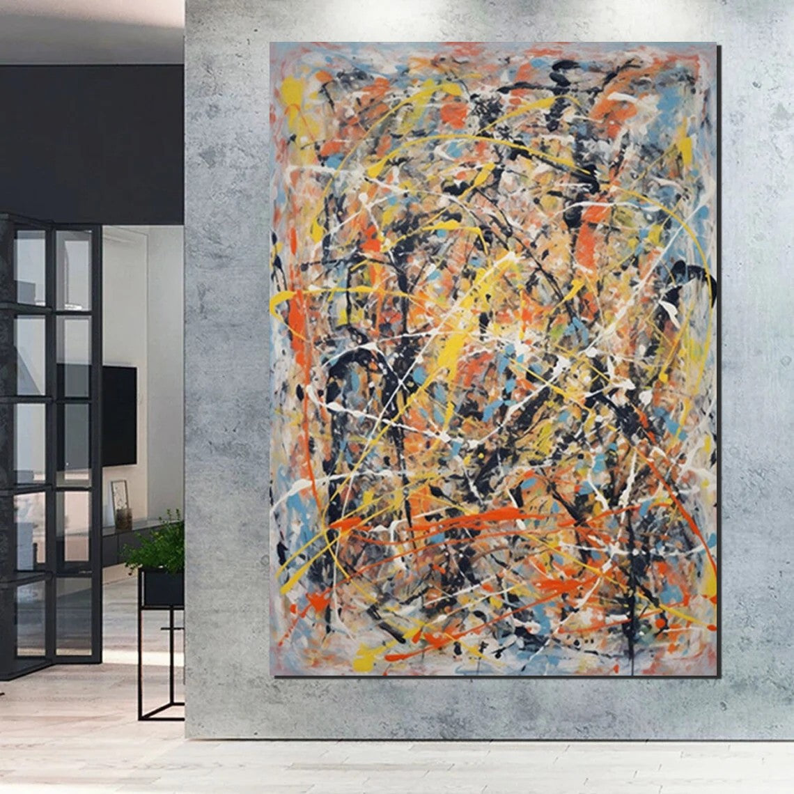 Extra Large Wall Art Painting - Modern Contemporary Abstract Hand Painted Acrylic Canvas Artwork for Living Room Decor | Perfect for Home, Office & Hotel Wall Decoration | Buy Unique Paintings Online