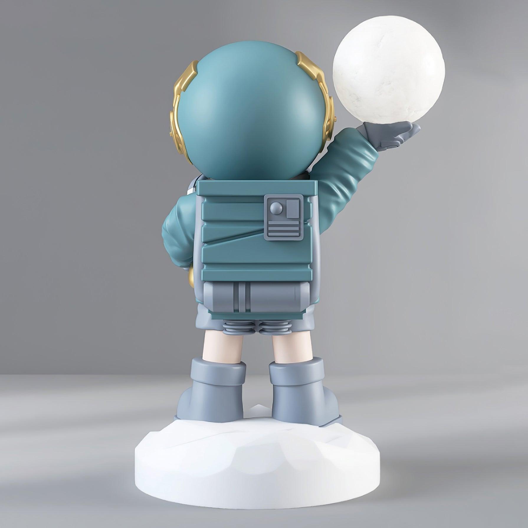 Apollo Astronaut LED Floor Lamp with Built-in Battery - Modern Touch Control Night Light for Living Room, Bedroom, and Office Decor