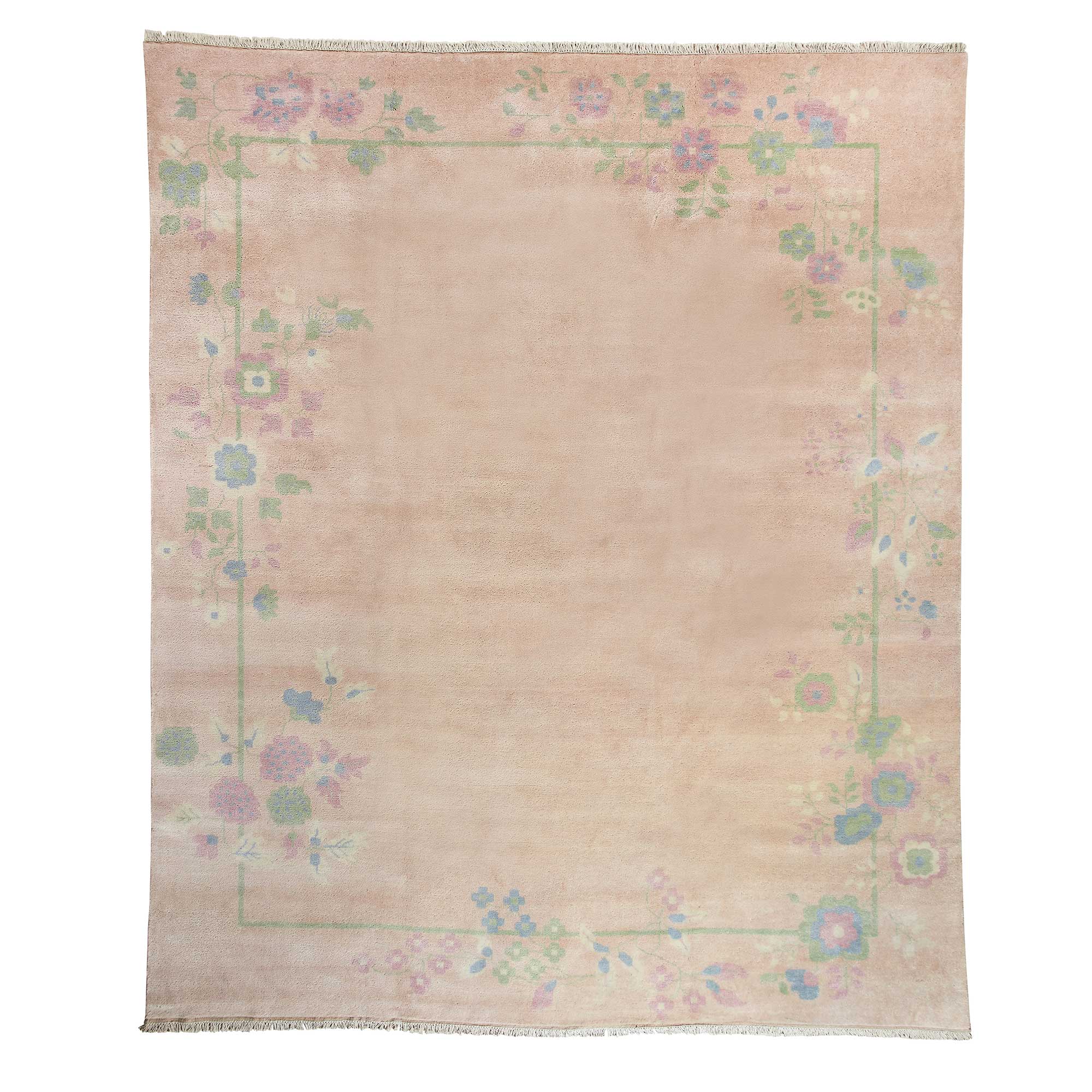 Blush Pink Flora Rug - Soft Boho Chic Area Rug for Living Room, Bedroom, or Nursery - Perfect for Home Decor and Cozy Spaces