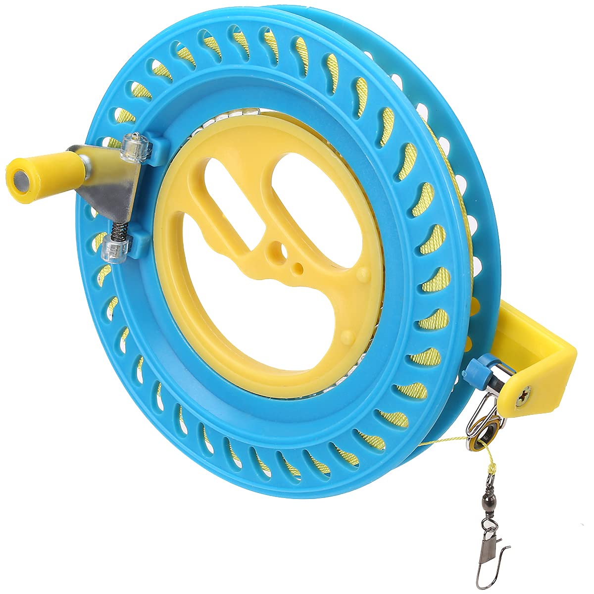 Professional Outdoor Kite String Winder with Scroll Wheel Lock - 6.2 Inch Blue Kite Line Reel for Easy Flight Control | Perfect for Beach, Park & Family Outdoor Activities