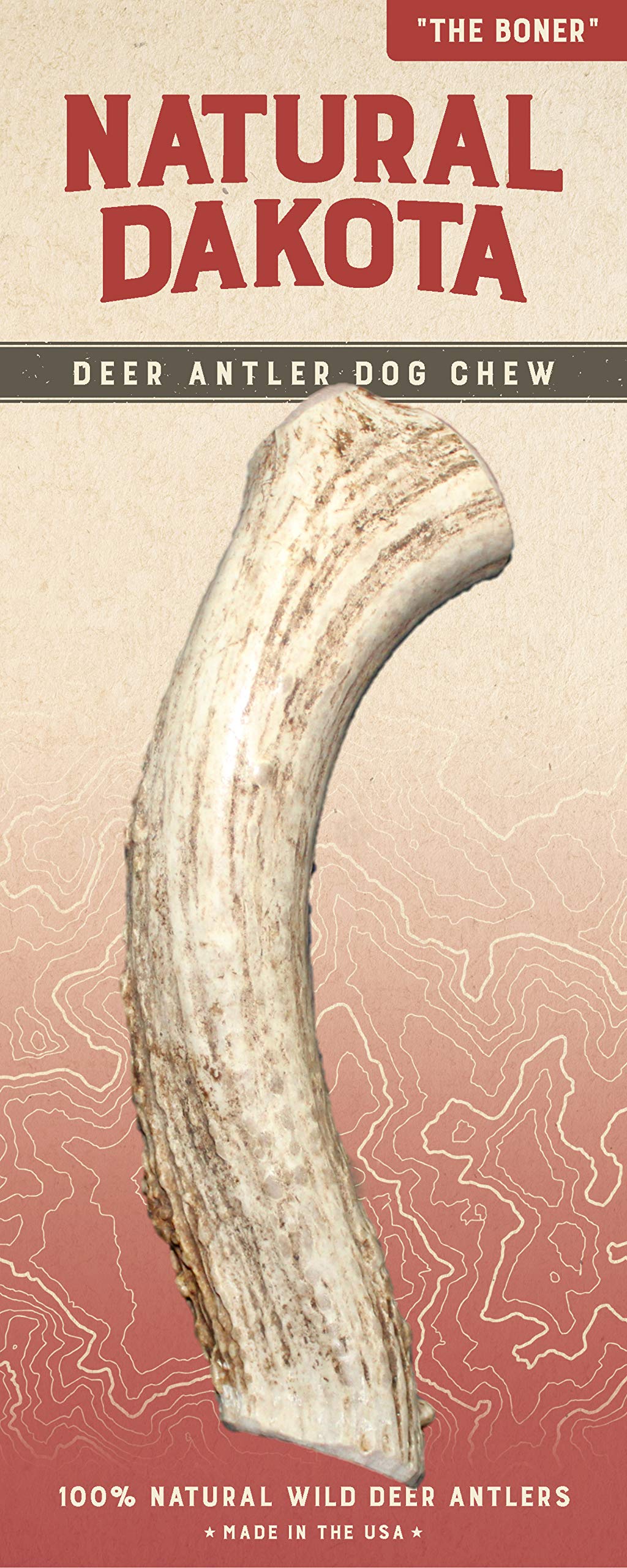 Premium Natural Dakota Deer Antler Chew Toys for Dogs - Large Size, Long-Lasting Dog Bone for Aggressive Chewers - Perfect for Teething Puppies & Dental Health