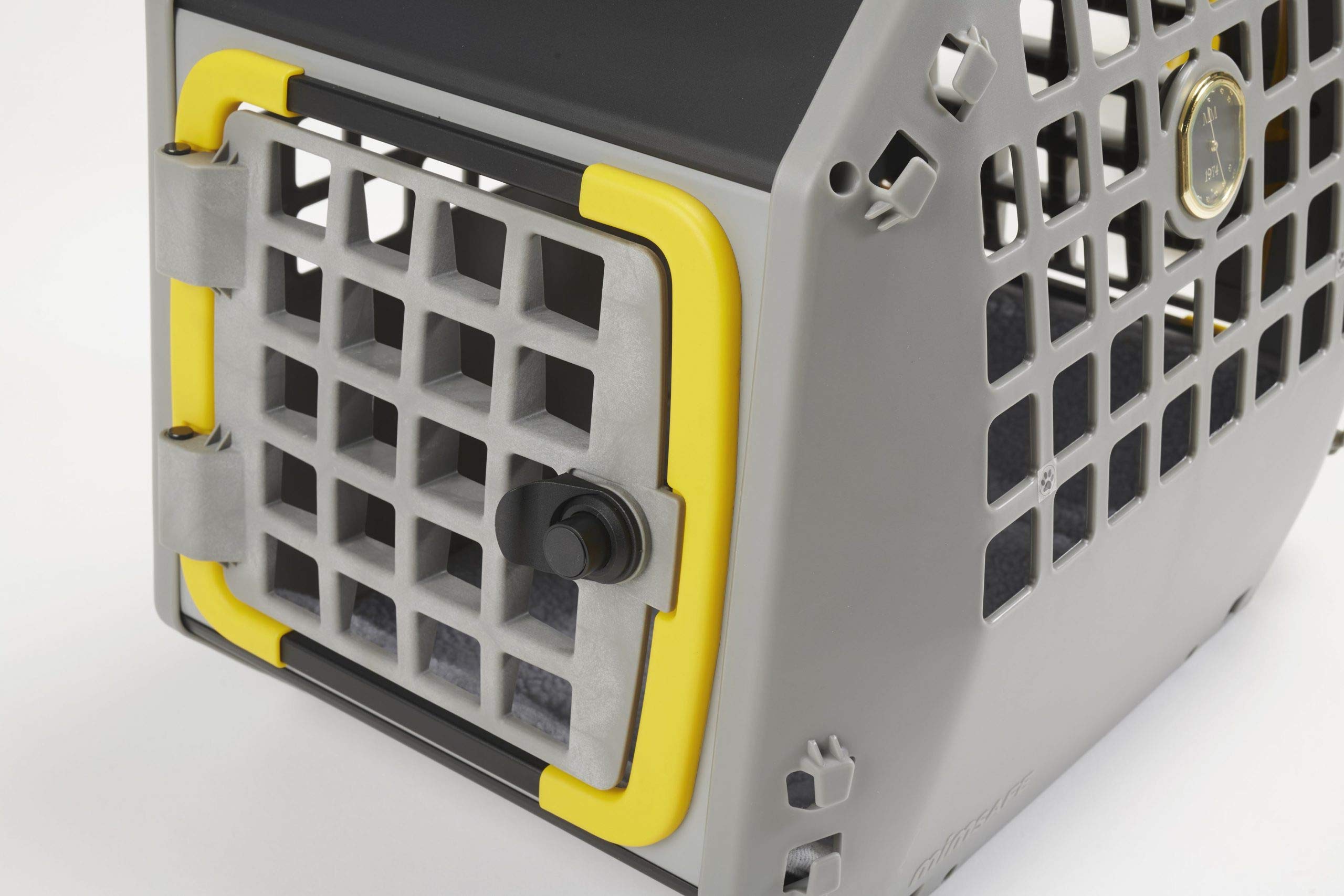 Crash Tested Large Grey Pet Car Seat Carrier for Dogs & Cats - Safe Travel Carrier for Cars, SUVs & Road Trips