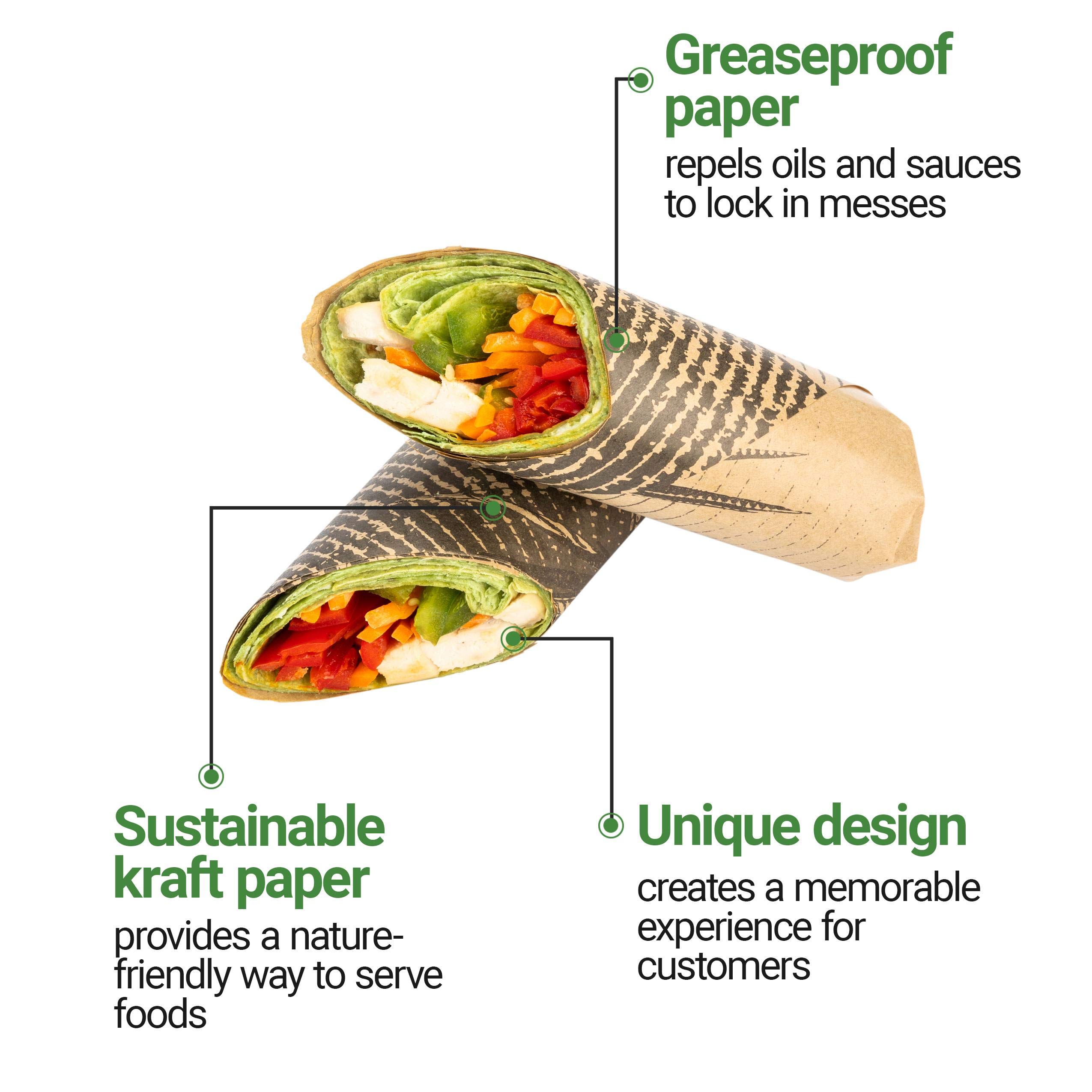 500-Pack 12x12 Inch Greaseproof & Microwavable Kraft Pastry Sheets - Durable Sandwich Wrapping Papers for Restaurants, Bakeries & Coffee Shops | Perfect for Food Basket Liners, Takeout Packaging & Bakery Display