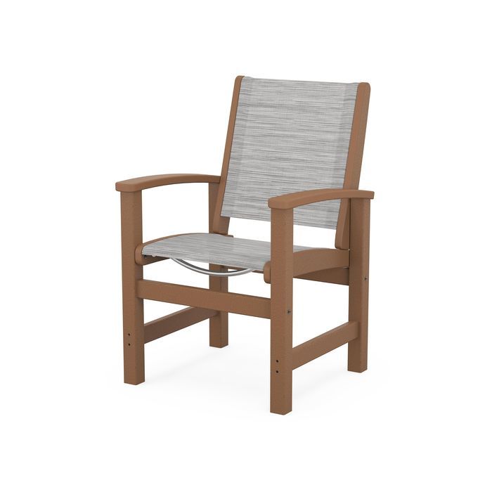 POLYWOOD Coastal Dining Chair - Weather-Resistant Outdoor Furniture, All-Weather Adirondack Chair for Patio, Deck, Garden & Poolside - Perfect for Backyard, Beach House & Waterfront Dining