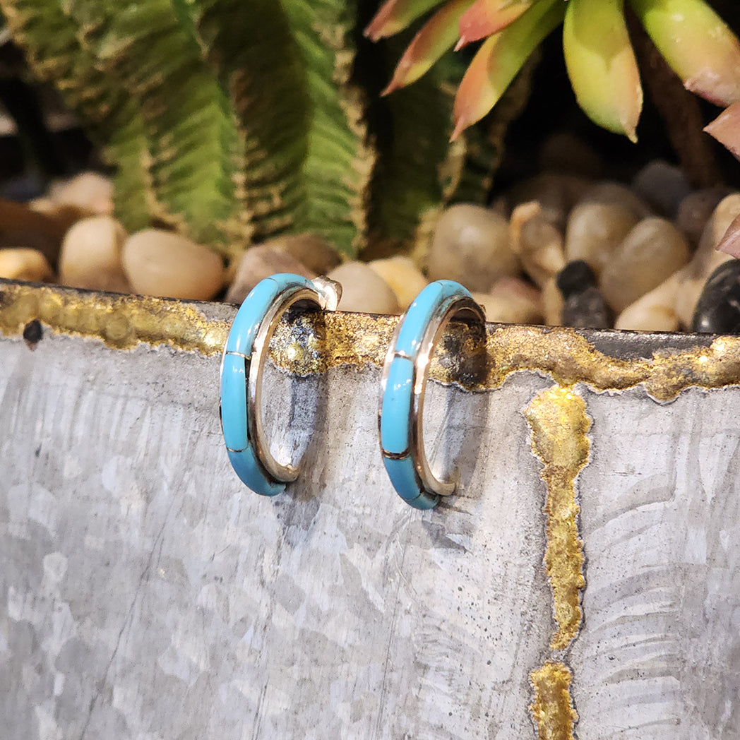 Cheri Turquoise Hoop Earrings for Women - Handmade Boho Statement Jewelry - Perfect for Parties, Weddings & Everyday Wear