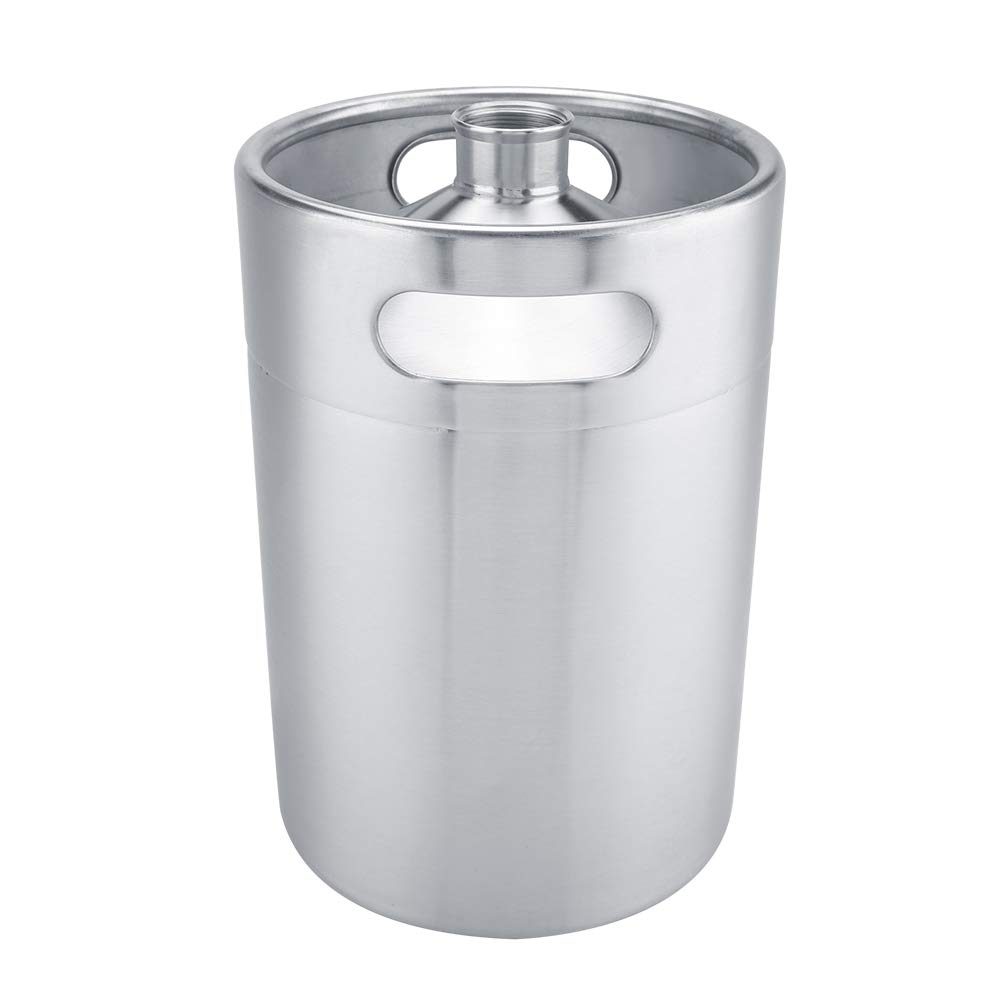 Yosoo 5L Stainless Steel Beer Dispenser Kit with Faucet - Pressurized Mini Keg for Home Brewing Craft Beer | Perfect for Home Bars, Parties & Hotels