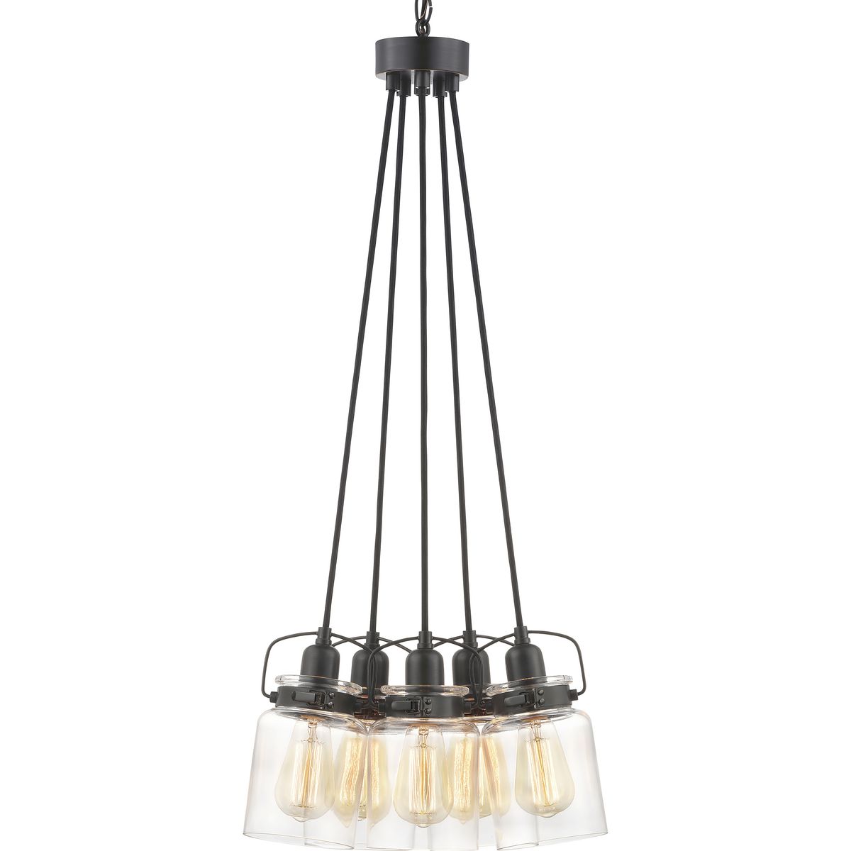 Calhoun Collection Five Light Chandelier - Elegant Crystal Ceiling Light Fixture for Dining Room, Bedroom & Living Room Decor