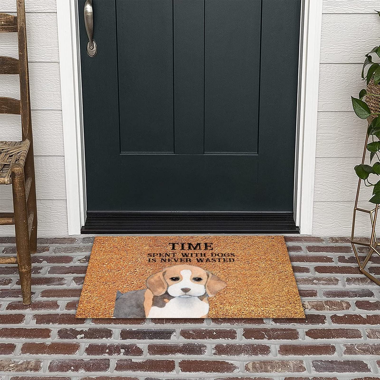 Premium Coconut Coir Mat for Dog Lovers - Durable Indoor/Outdoor Entryway Floor Mat with Quick-Dry Heavy Duty Backing - Perfect Pet Gift for Home, Patio, or Kennel Use