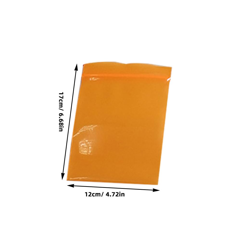 SUPVOX 100Pcs Orange Zipper Bags - Reclosable Food Storage for Snacks & Travel