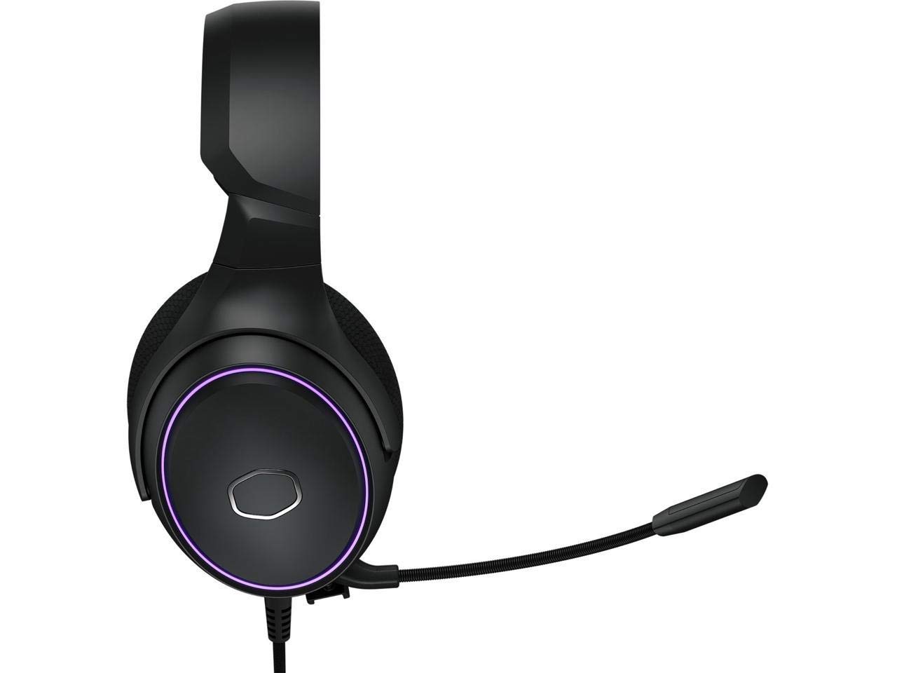 Cooler Master MH650 RGB Gaming Headset with Virtual 7.1 Surround Sound - 50mm Neodymium Drivers, Noise-Canceling Boom Mic - Compatible with PC, PS4, Xbox, Switch - USB Type A - Perfect for FPS, MOBA & Streaming - Black