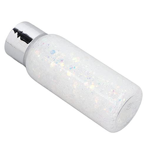 Glitter Liquid Makeup Gel with Sequins - Fast Drying, Shimmering Effect for Even Application | Perfect for Parties, Halloween, Cosplay & Special Events #09 White