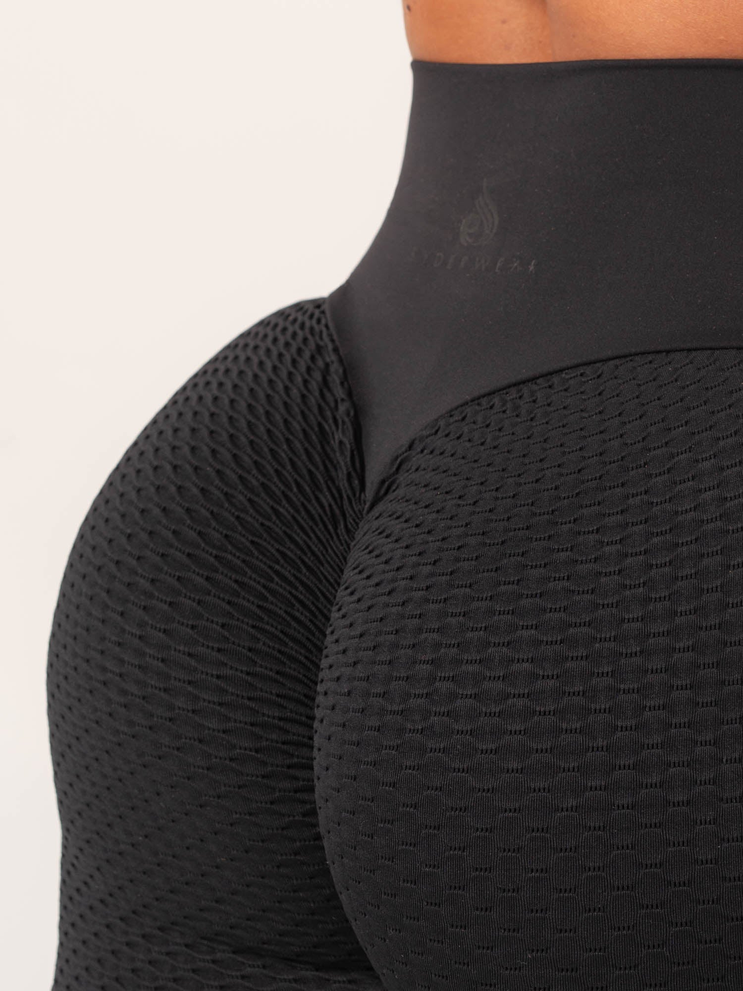 Honeycomb Scrunch Seamless Leggings for Women - High Waisted Yoga Pants, Tummy Control Workout Leggings in Black | Perfect for Gym, Running, Lounge & Everyday Wear