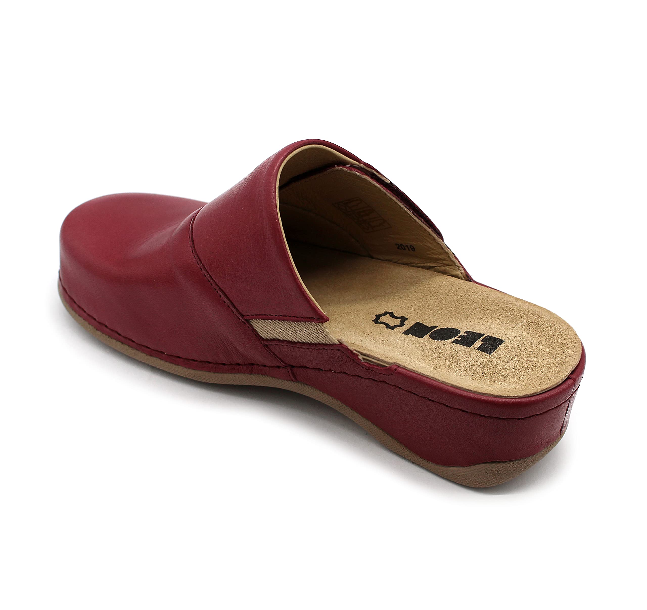 LEON 2019 Women's Genuine Leather Slip-On Mule Clogs - Comfortable House Slippers for Indoor/Outdoor Wear - Perfect for Home, Office & Casual Outings