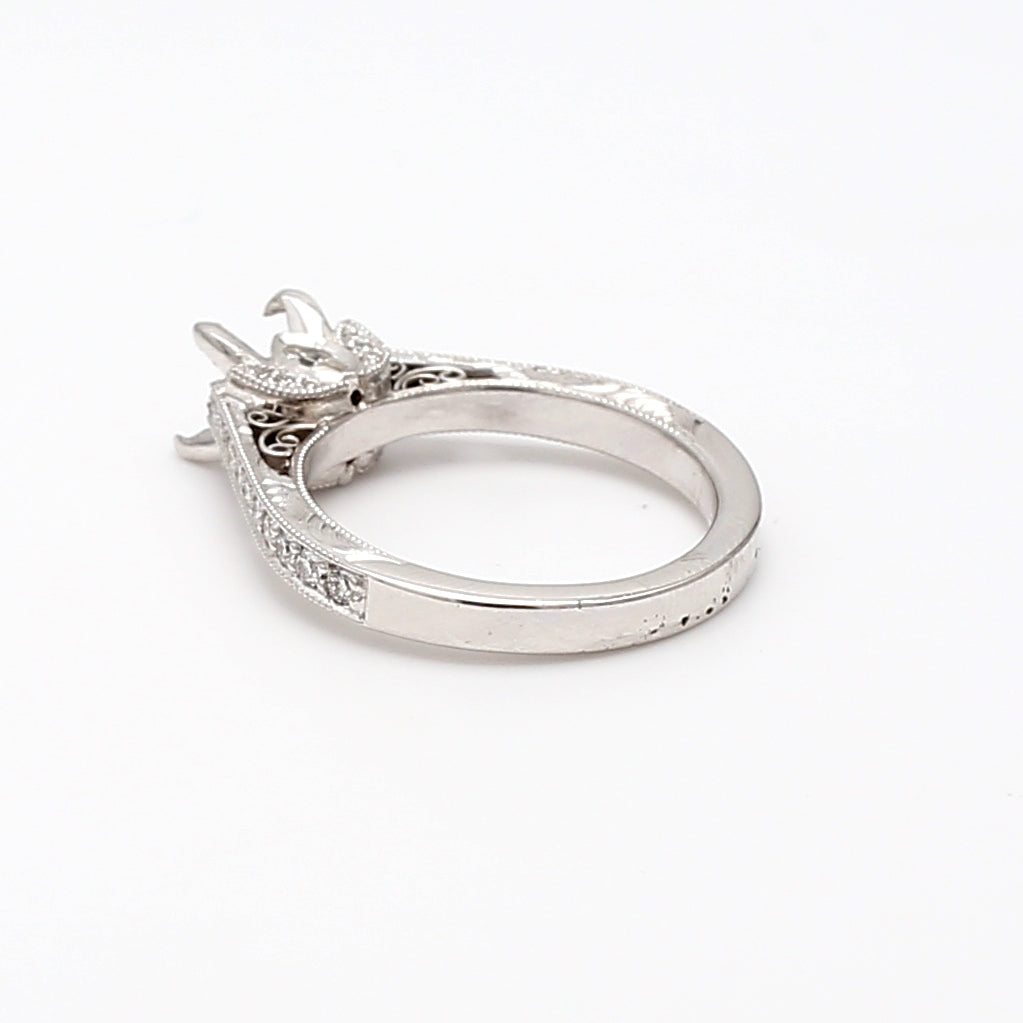 0.41 Carat Round Brilliant Marquise Diamond Engagement Ring in 14K White Gold - Perfect for Proposals, Anniversaries & Special Occasions
