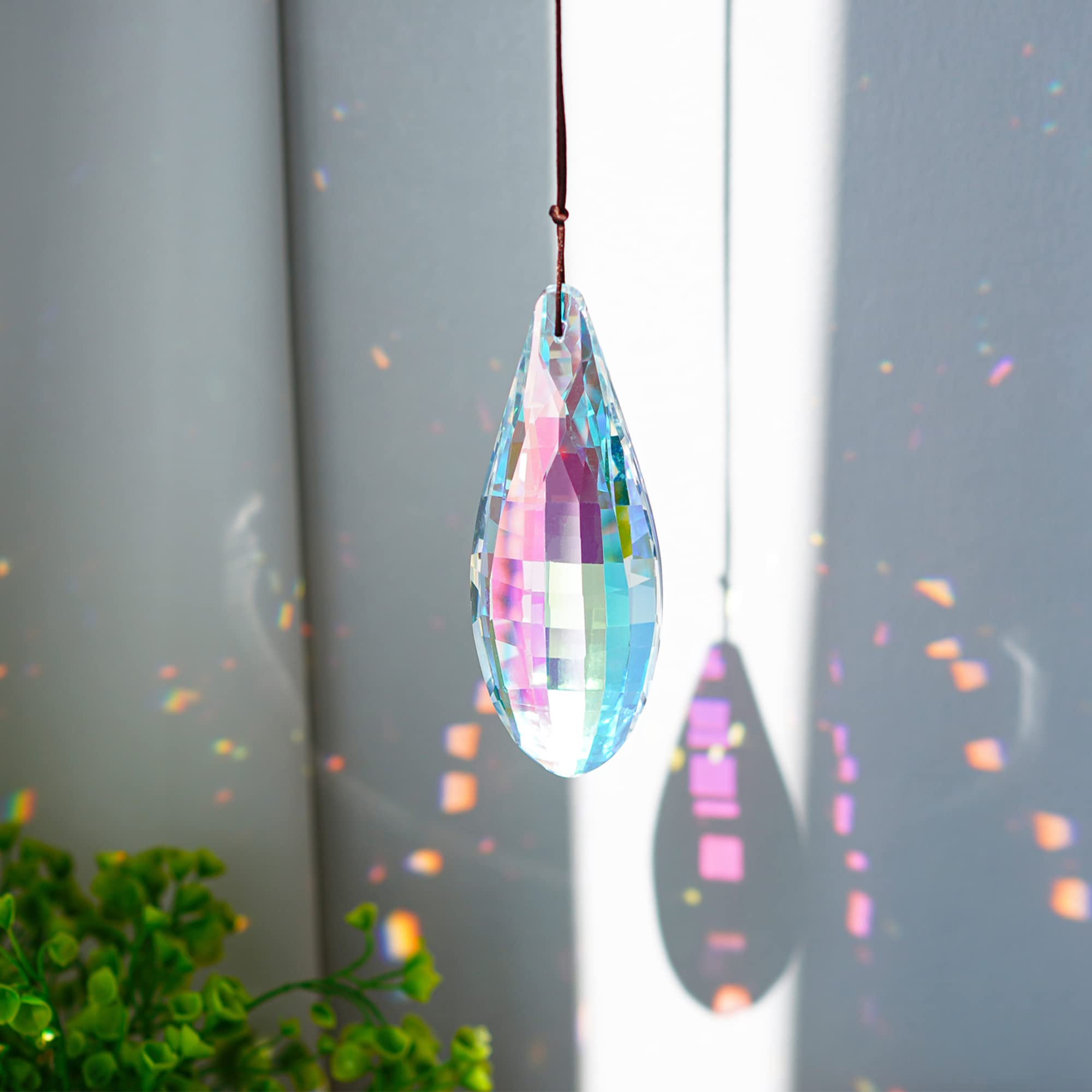120mm Colorful Crystal Suncatcher Prism - Rainbow Maker Window Hanging Ornament for Home & Garden Decor - Perfect for Windows, Patios, and Indoor Spaces