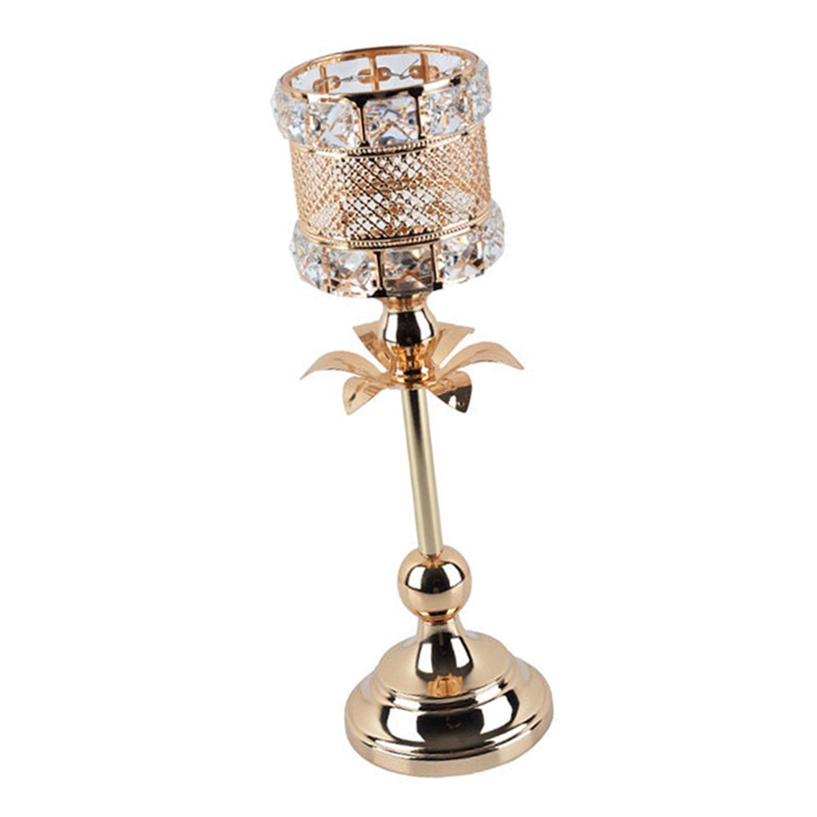 PETSOLA Modern Crystal Candle Holder - Elegant Tea Light & Votive Candlestick for Weddings, Living Room, Dining Table, Anniversary Gifts, Romantic Dinner & Spa Decor