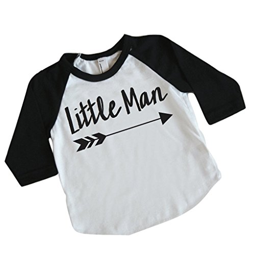 Little Man Raglan Shirt for Baby Boys - Trendy Hipster Outfit (2T) - Perfect for Casual Wear, Playdates & Family Photos