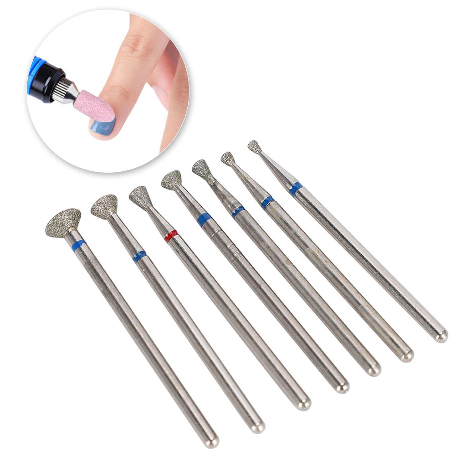 6pcs Professional Nail Drill Bits Set for Electric Manicure - Cone, Sealing, Sanding, Polishing & Cuticle Bits | Perfect for Salon & Home Nail Care, Pedicure & DIY Nail Art (#3)